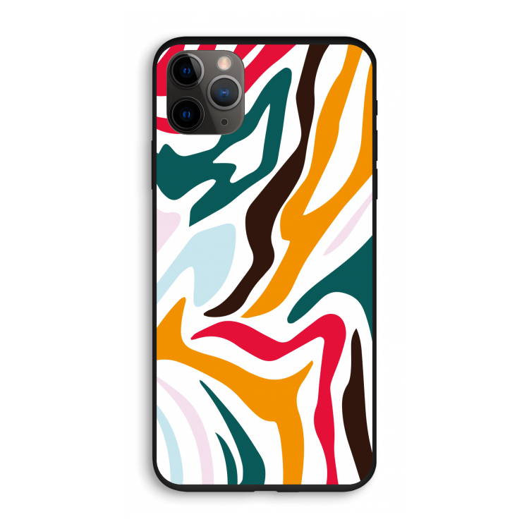 Colored Zebra: iPhone 11 Pro Biologisch afbreekbaar hoesje