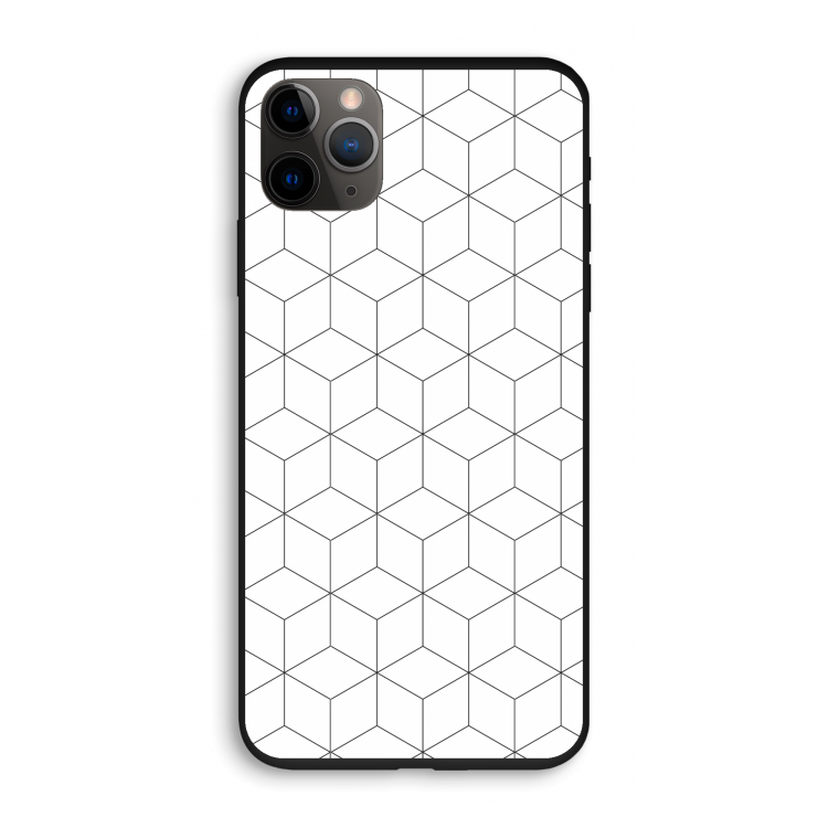 Zwart-witte kubussen: iPhone 11 Pro Biologisch afbreekbaar hoesje
