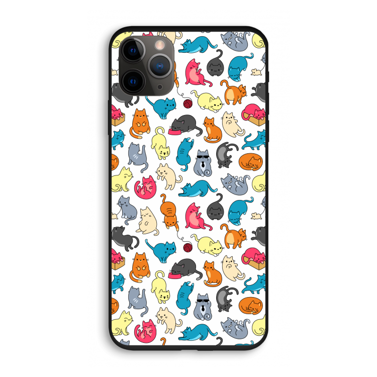 Kleurrijke katten: iPhone 11 Pro Biologisch afbreekbaar hoesje