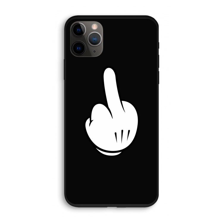 Middle finger black: iPhone 11 Pro Biologisch afbreekbaar hoesje