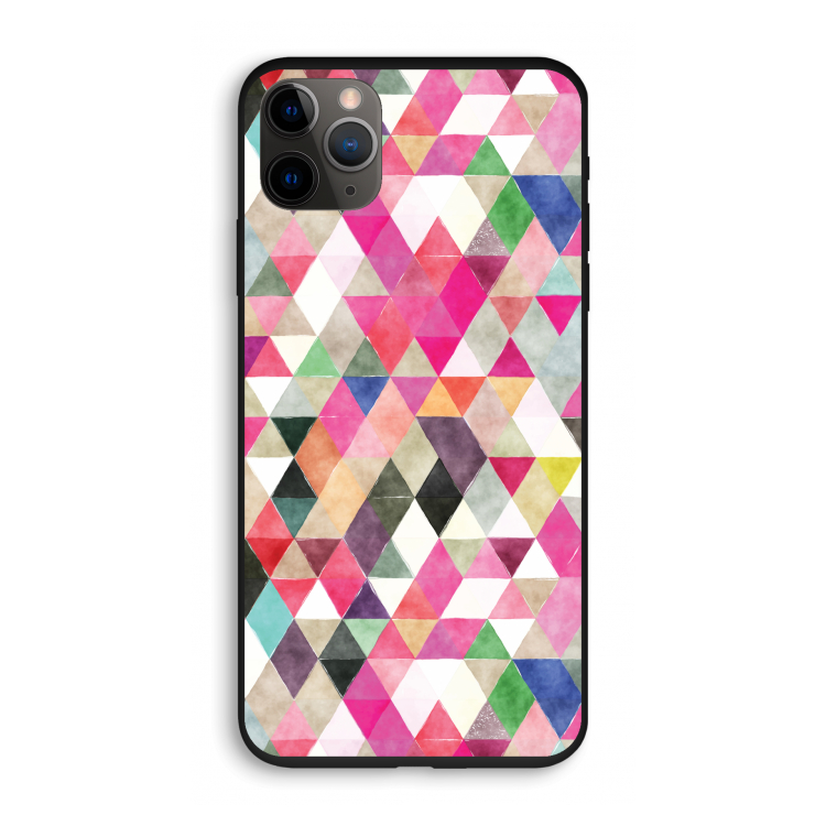 Gekleurde driehoekjes: iPhone 11 Pro Biologisch afbreekbaar hoesje