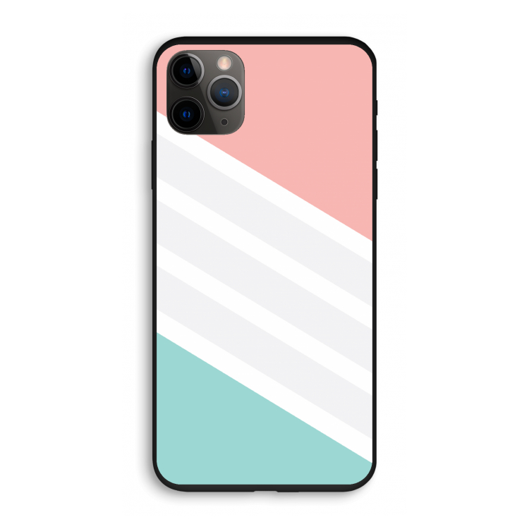 Strepen pastel: iPhone 11 Pro Biologisch afbreekbaar hoesje
