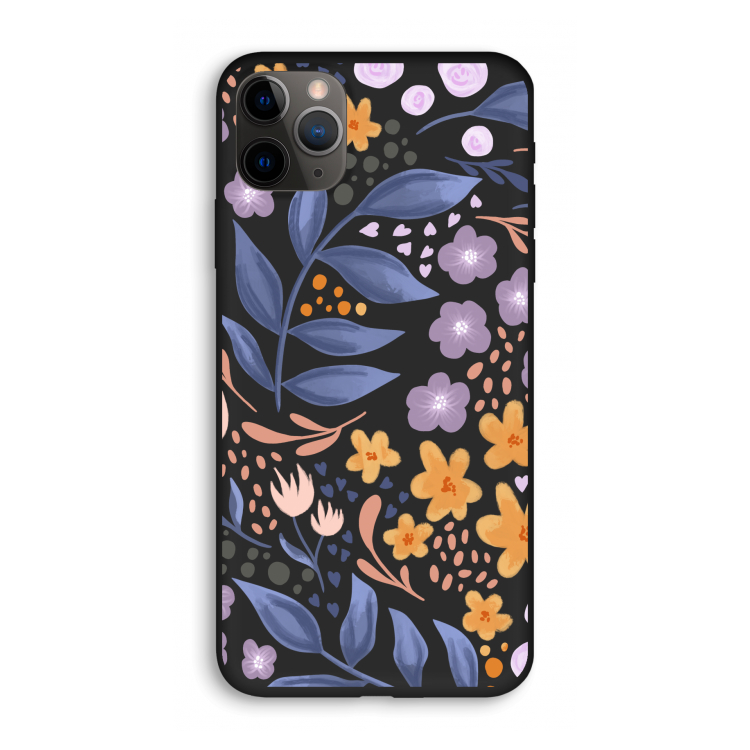 Flowers with blue leaves: iPhone 11 Pro Biologisch afbreekbaar hoesje
