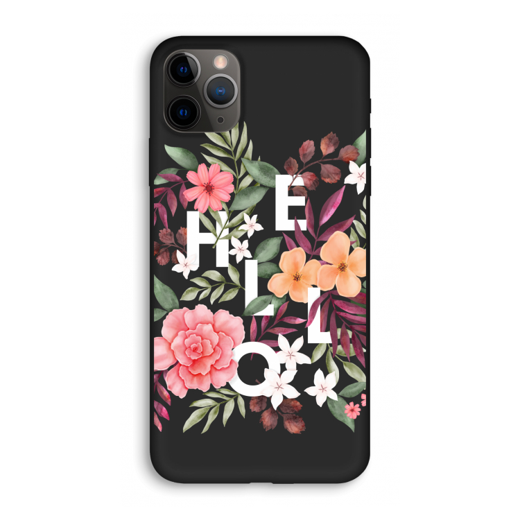 Hello in flowers: iPhone 11 Pro Biologisch afbreekbaar hoesje