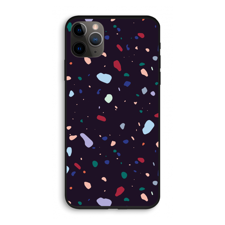 Dark Rounded Terrazzo: iPhone 11 Pro Biologisch afbreekbaar hoesje