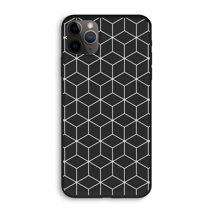 Zwart-witte kubussen: iPhone 11 Pro Biologisch afbreekbaar hoesje