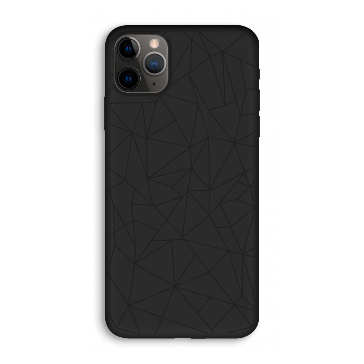 Geometrische lijnen zwart: iPhone 11 Pro Biologisch afbreekbaar hoesje