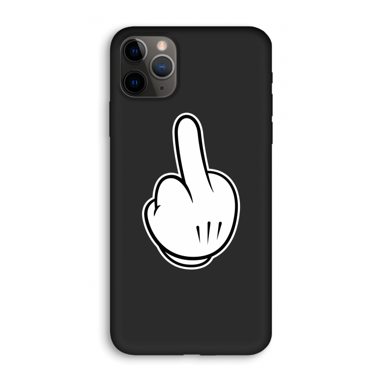 Middle finger black: iPhone 11 Pro Biologisch afbreekbaar hoesje