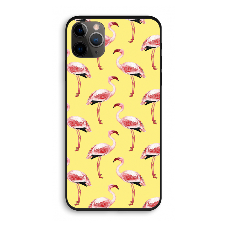 Flamingo's geel: iPhone 11 Pro Biologisch afbreekbaar hoesje