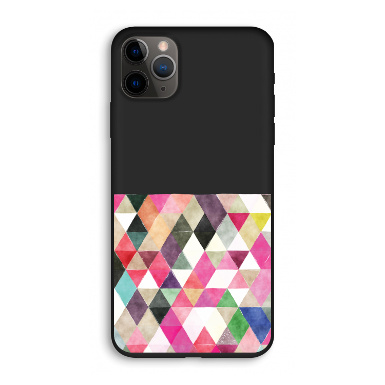 Gekleurde driehoekjes: iPhone 11 Pro Biologisch afbreekbaar hoesje