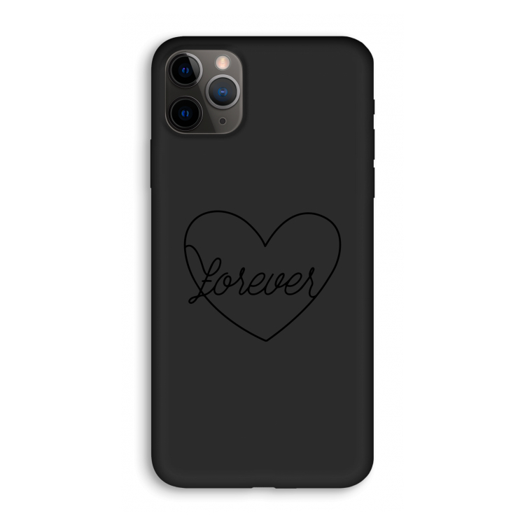 Forever heart black: iPhone 11 Pro Biologisch afbreekbaar hoesje