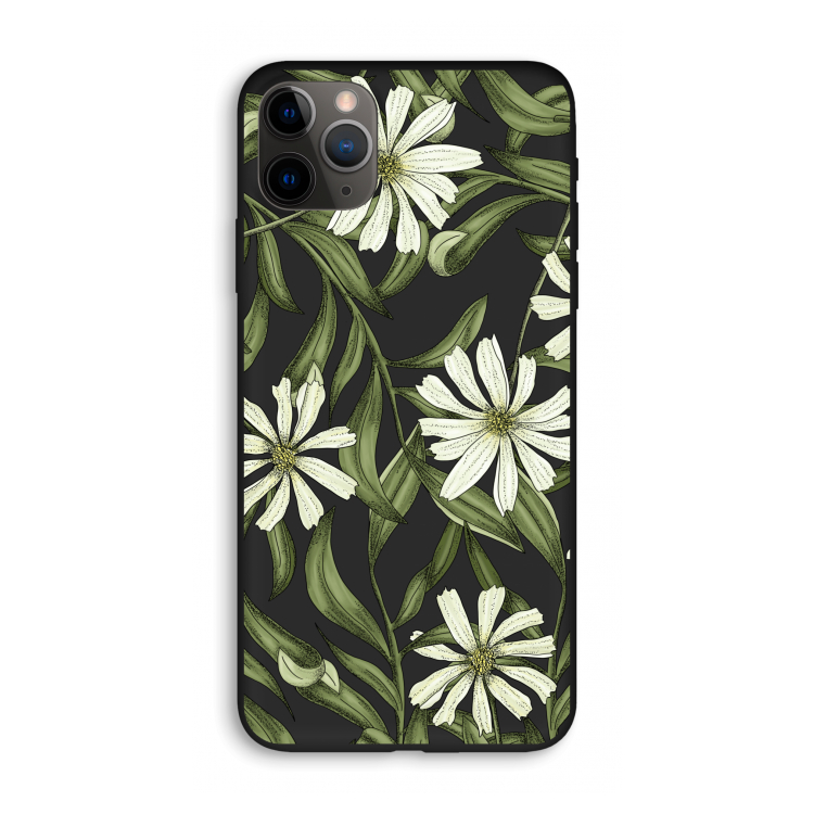 Wit bloemenpatroon: iPhone 11 Pro Max Biologisch afbreekbaar hoesje