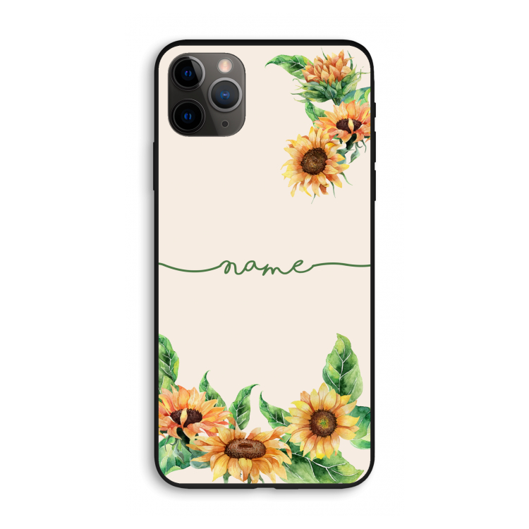 Zonnebloemen: iPhone 11 Pro Max Biologisch afbreekbaar hoesje