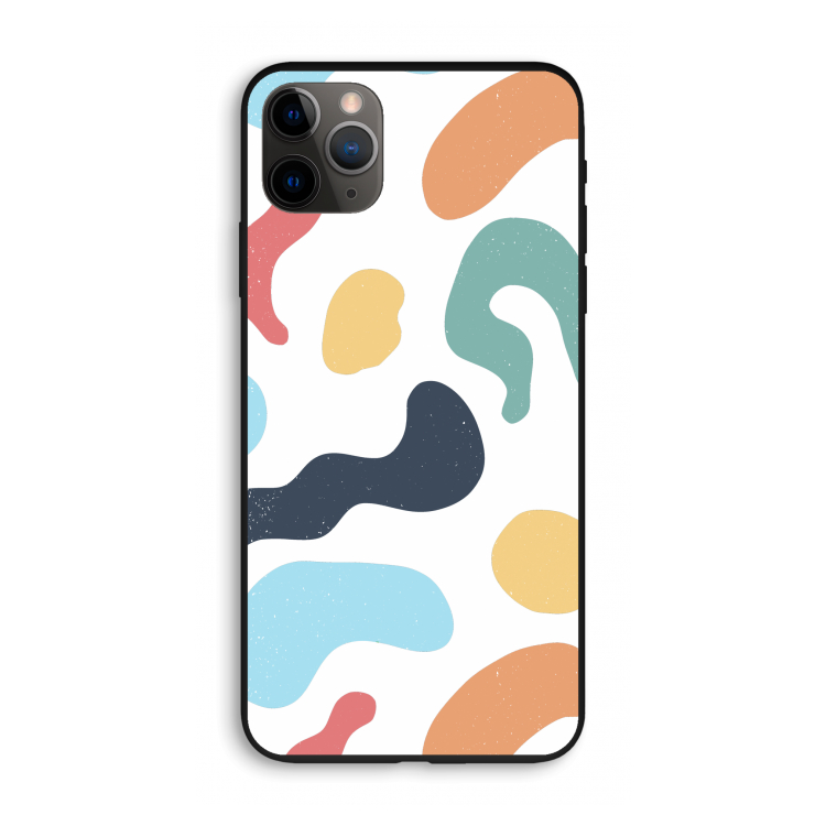 Memphis Shapes Blue: iPhone 11 Pro Max Biologisch afbreekbaar hoesje