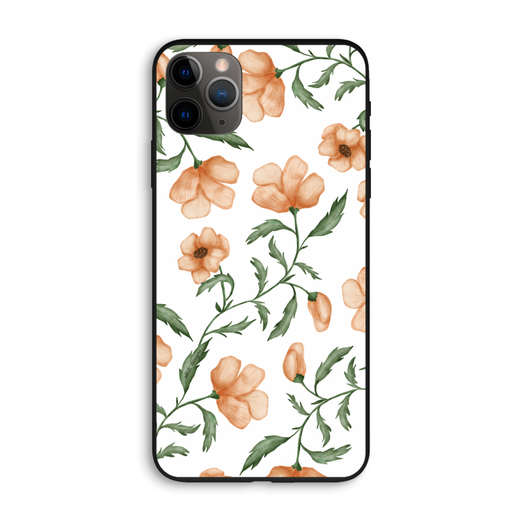 Peachy flowers: iPhone 11 Pro Max Biologisch afbreekbaar hoesje