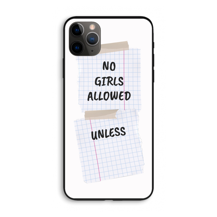 No Girls Allowed Unless: iPhone 11 Pro Max Biologisch afbreekbaar hoesje
