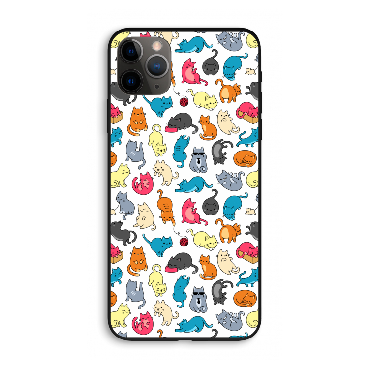 Kleurrijke katten: iPhone 11 Pro Max Biologisch afbreekbaar hoesje