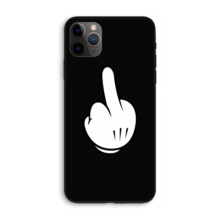 Middle finger black: iPhone 11 Pro Max Biologisch afbreekbaar hoesje