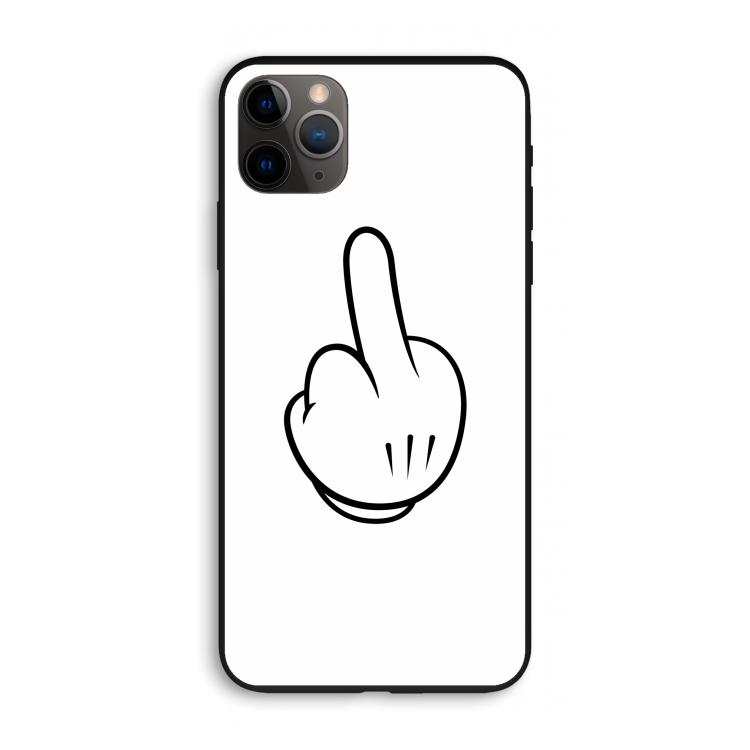 Middle finger white: iPhone 11 Pro Max Biologisch afbreekbaar hoesje