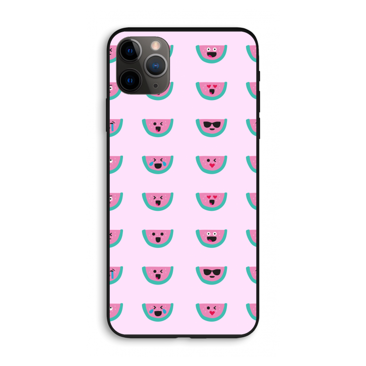 Smiley watermeloenprint: iPhone 11 Pro Max Biologisch afbreekbaar hoesje