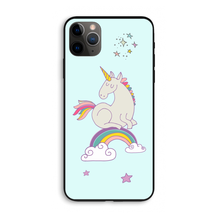 Regenboog eenhoorn: iPhone 11 Pro Max Biologisch afbreekbaar hoesje