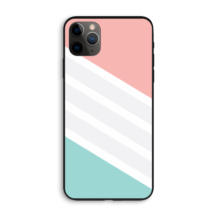 Strepen pastel: iPhone 11 Pro Max Biologisch afbreekbaar hoesje