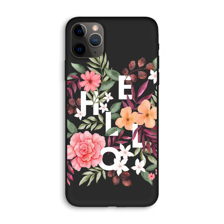 Hello in flowers: iPhone 11 Pro Max Biologisch afbreekbaar hoesje