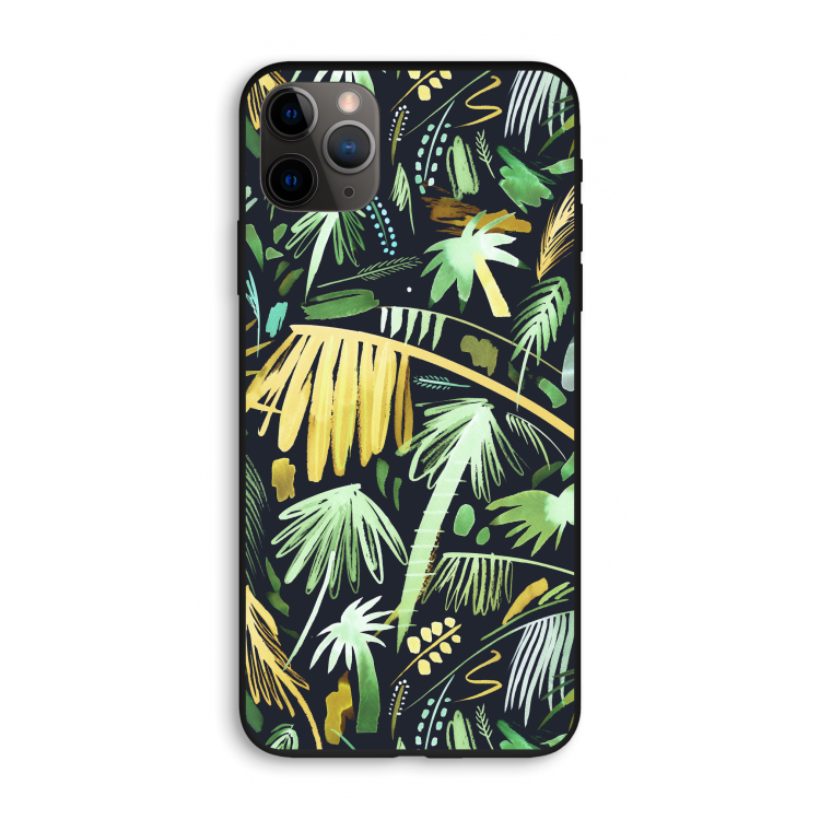 Tropical Palms Dark: iPhone 11 Pro Max Biologisch afbreekbaar hoesje