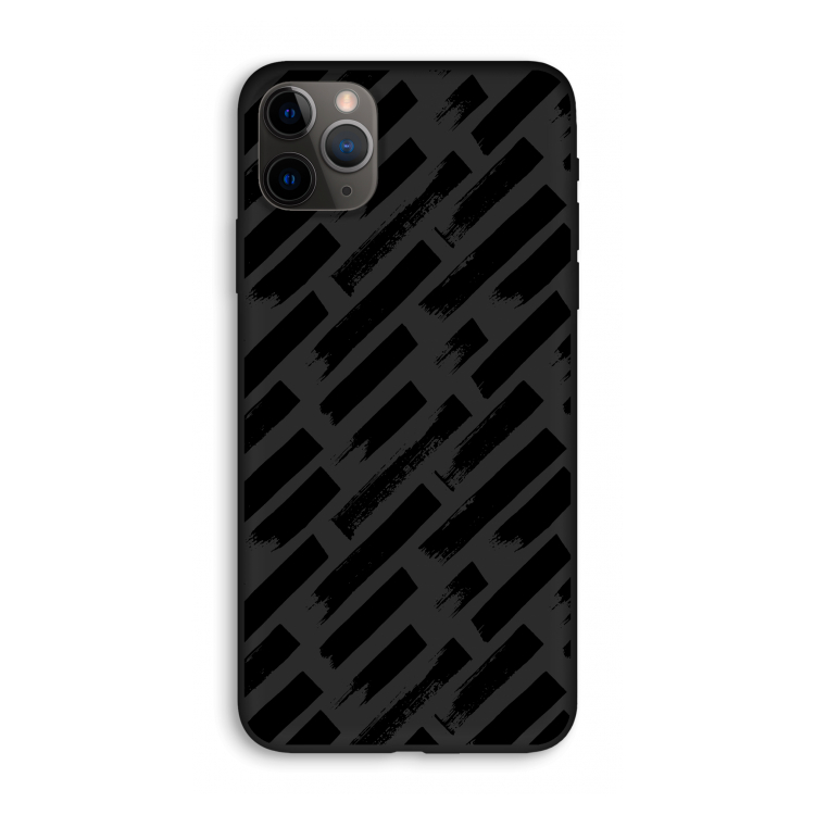 Zwarte vegen: iPhone 11 Pro Max Biologisch afbreekbaar hoesje