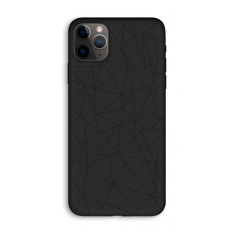 Geometrische lijnen zwart: iPhone 11 Pro Max Biologisch afbreekbaar hoesje