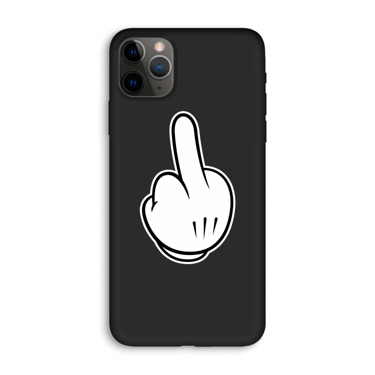 Middle finger white: iPhone 11 Pro Max Biologisch afbreekbaar hoesje