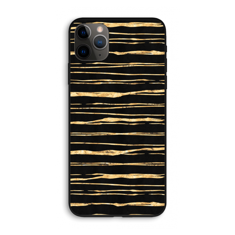 Gouden strepen: iPhone 11 Pro Max Biologisch afbreekbaar hoesje