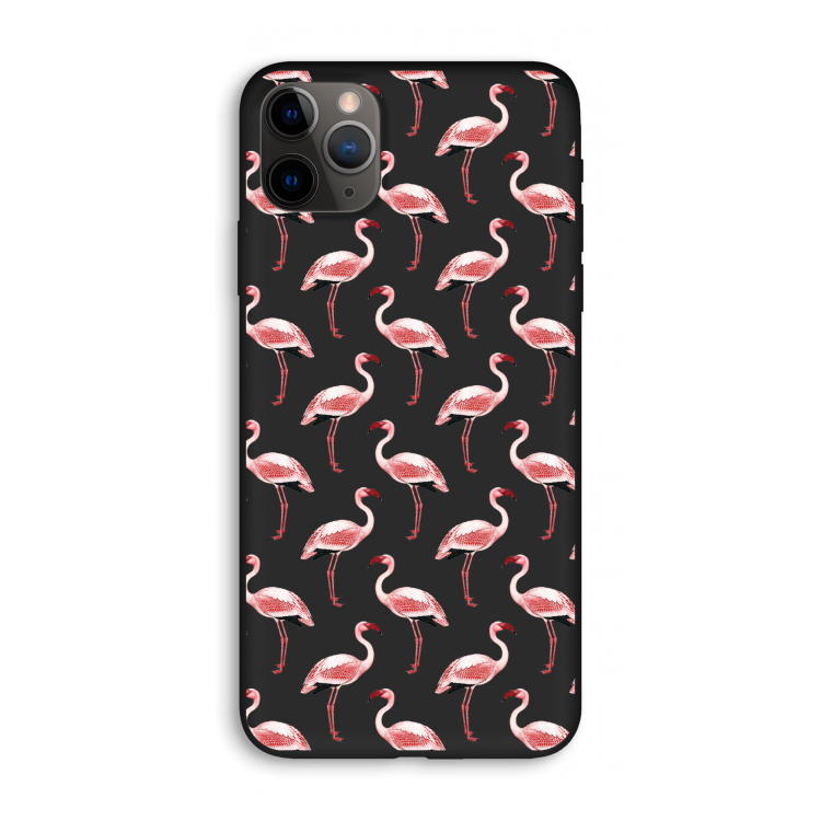 Flamingoprint groen: iPhone 11 Pro Max Biologisch afbreekbaar hoesje