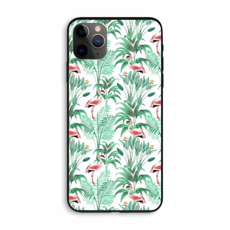 Flamingo bladeren: iPhone 11 Pro Max Biologisch afbreekbaar hoesje