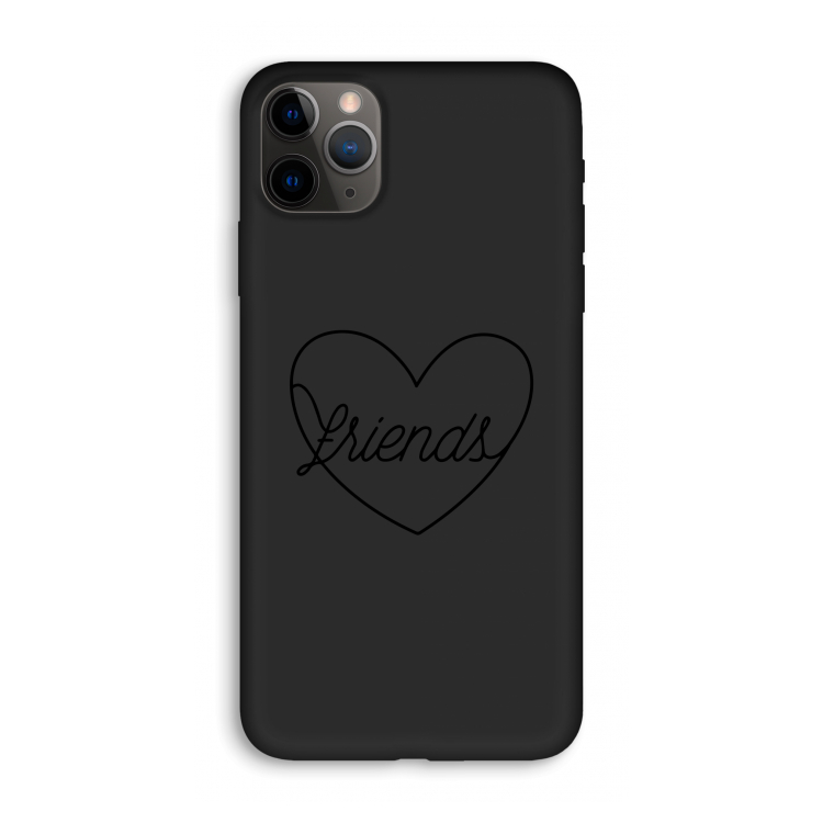 Friends heart black: iPhone 11 Pro Max Biologisch afbreekbaar hoesje