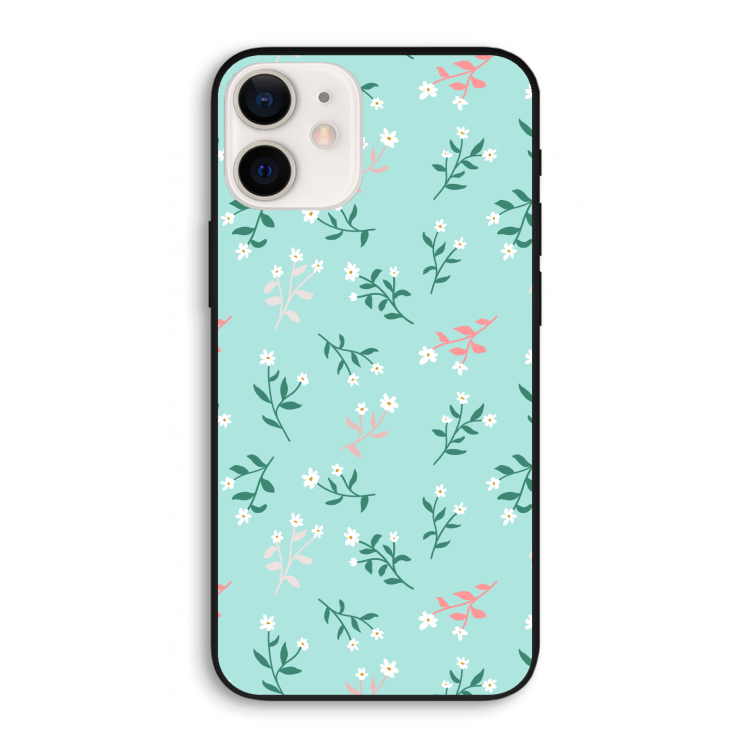 Small white flowers: iPhone 12 Biologisch afbreekbaar hoesje