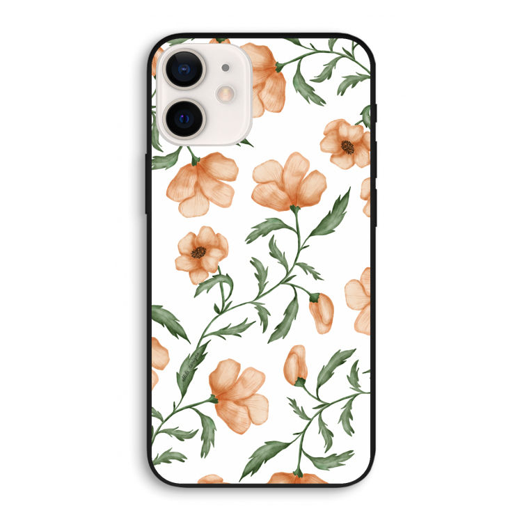 Peachy flowers: iPhone 12 Biologisch afbreekbaar hoesje