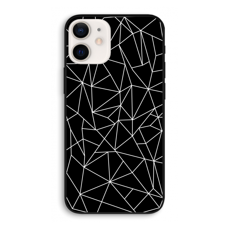Geometrische lijnen wit: iPhone 12 Biologisch afbreekbaar hoesje