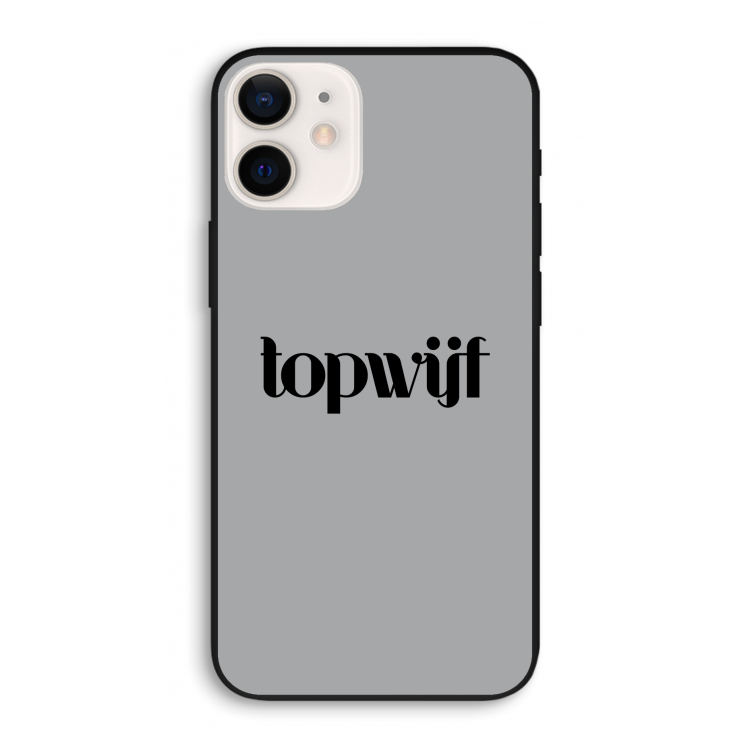 Topwijf Grijs Zwart: iPhone 12 Biologisch afbreekbaar hoesje