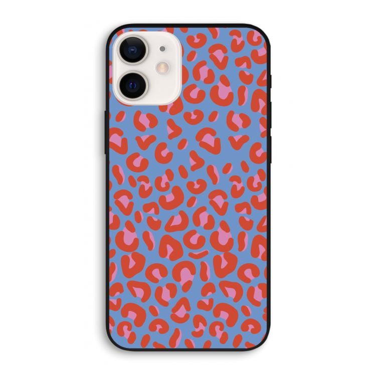 Leopard blue: iPhone 12 Biologisch afbreekbaar hoesje