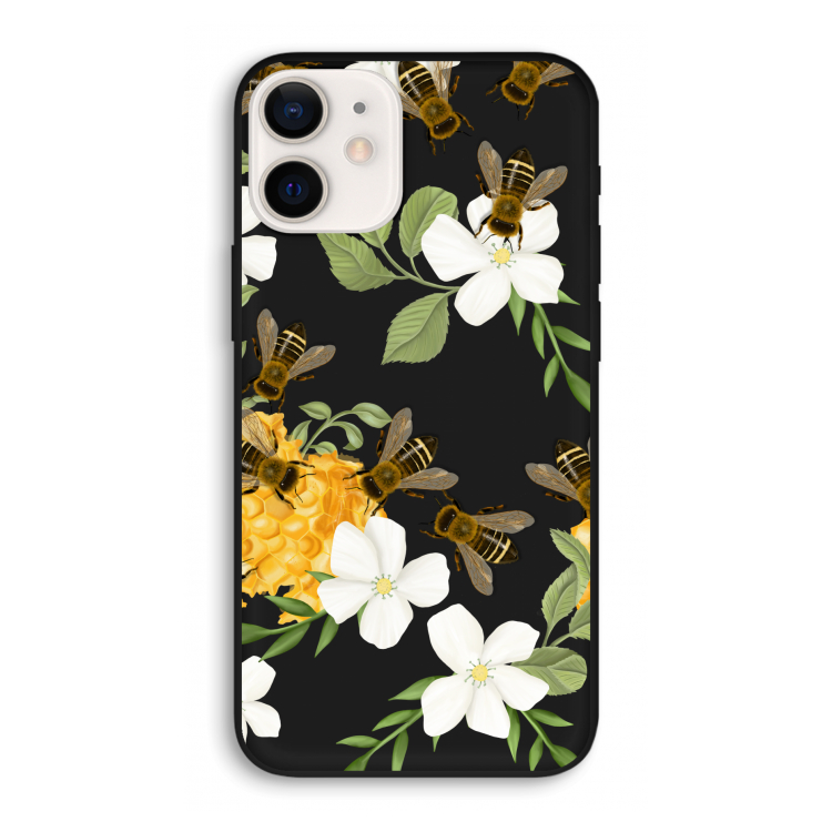 No flowers without bees: iPhone 12 Biologisch afbreekbaar hoesje
