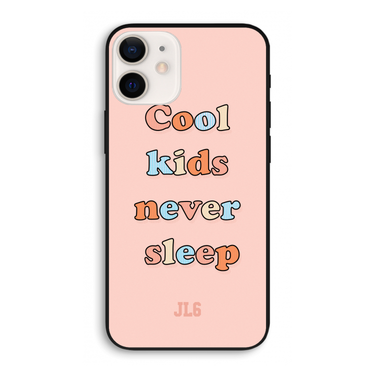 Cool Kids Never Sleep: iPhone 12 Biologisch afbreekbaar hoesje
