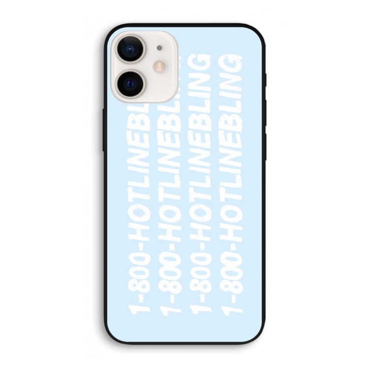 Hotline bling blue: iPhone 12 Biologisch afbreekbaar hoesje