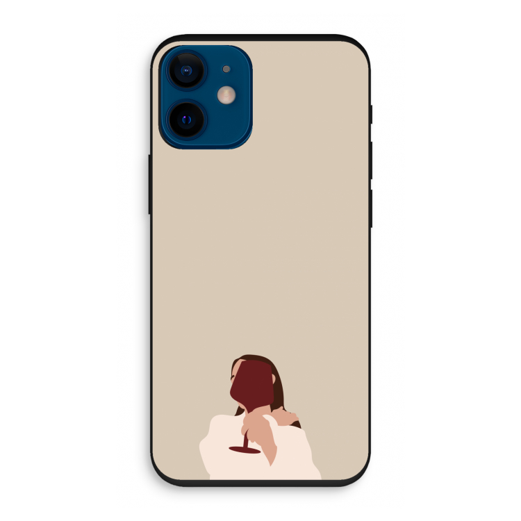 I drink wine: iPhone 12 mini Biologisch afbreekbaar hoesje