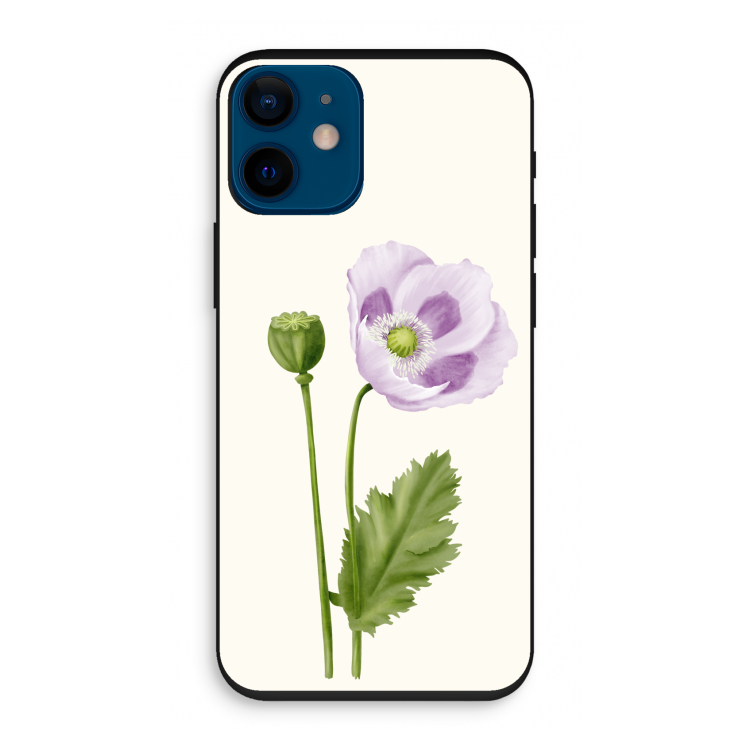 Purple poppy: iPhone 12 mini Biologisch afbreekbaar hoesje