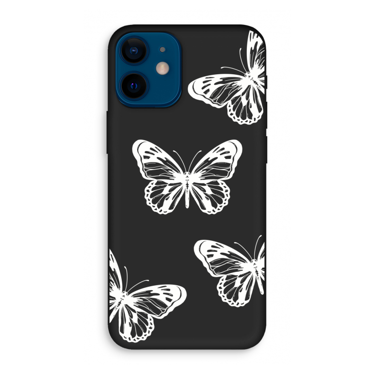 White butterfly: iPhone 12 mini Biologisch afbreekbaar hoesje