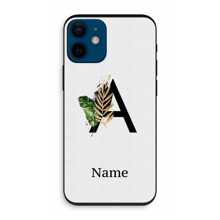 Charcoal Flora: iPhone 12 mini Biologisch afbreekbaar hoesje