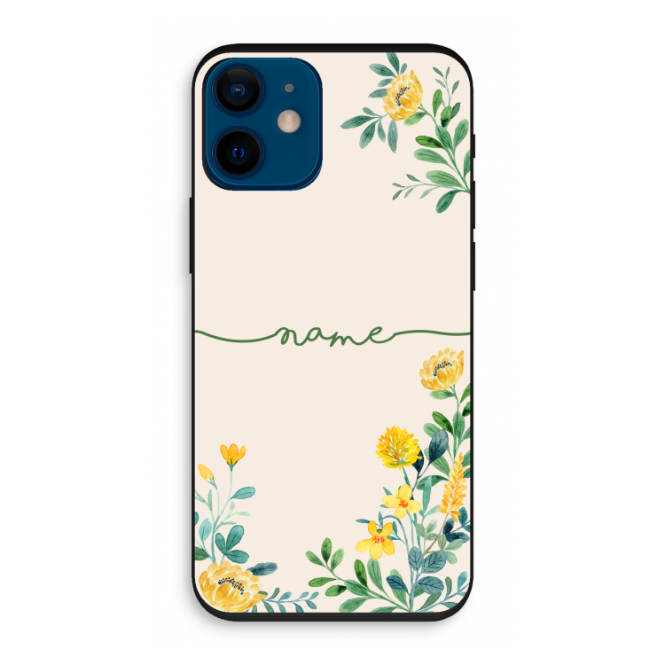 Gele bloemen: iPhone 12 mini Biologisch afbreekbaar hoesje