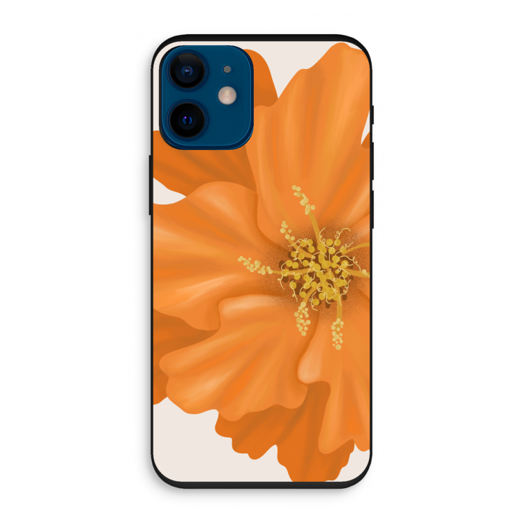 Orange Ellila flower: iPhone 12 mini Biologisch afbreekbaar hoesje