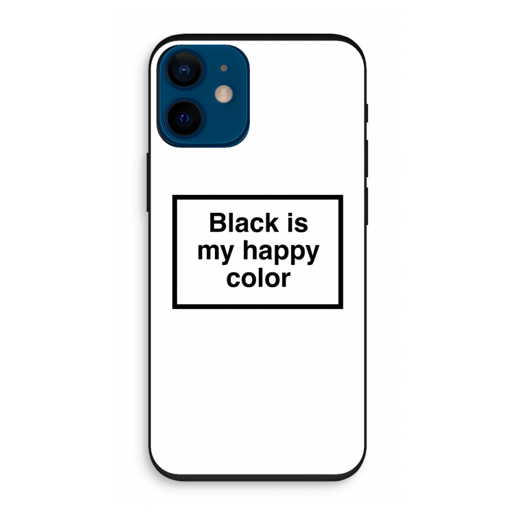 Black is my happy color: iPhone 12 mini Biologisch afbreekbaar hoesje